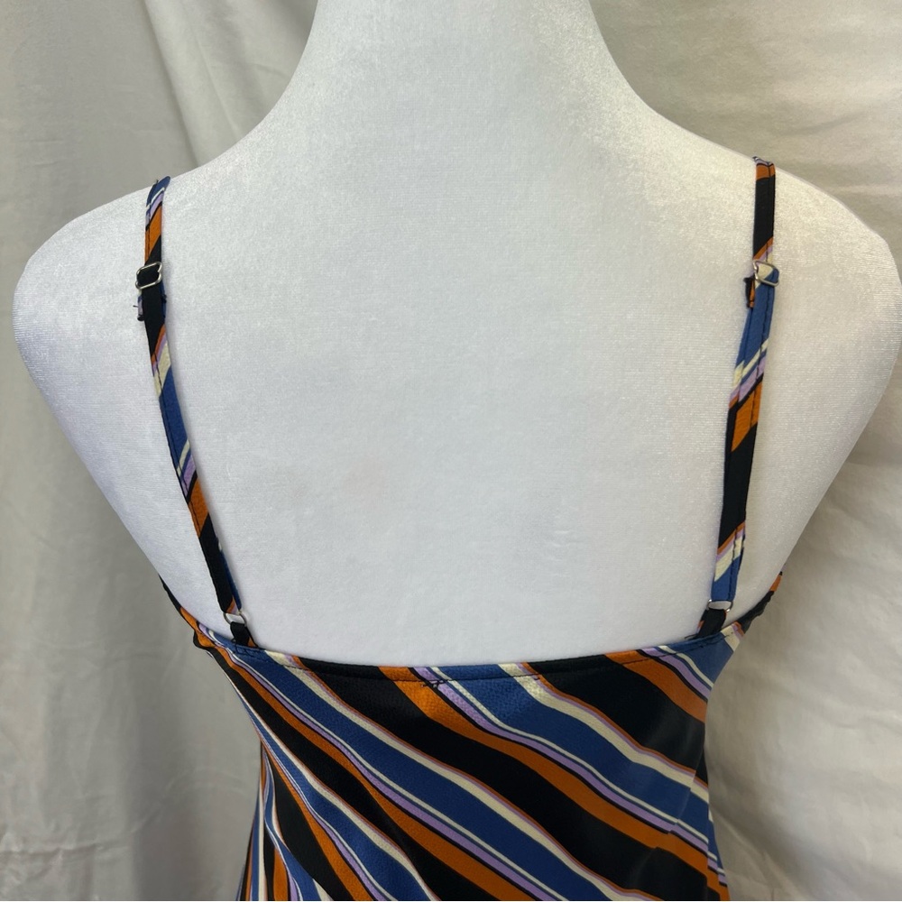 LUSH diagonal striped slip dress. - Picture 5 of 10